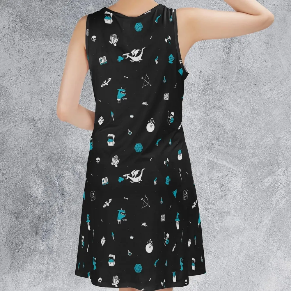 DnD Pattern Sleeveless Dress - 3