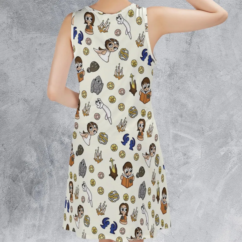 Doodle Luck Dragon Falkor The Neverending Story Sleeveless Dress - 3