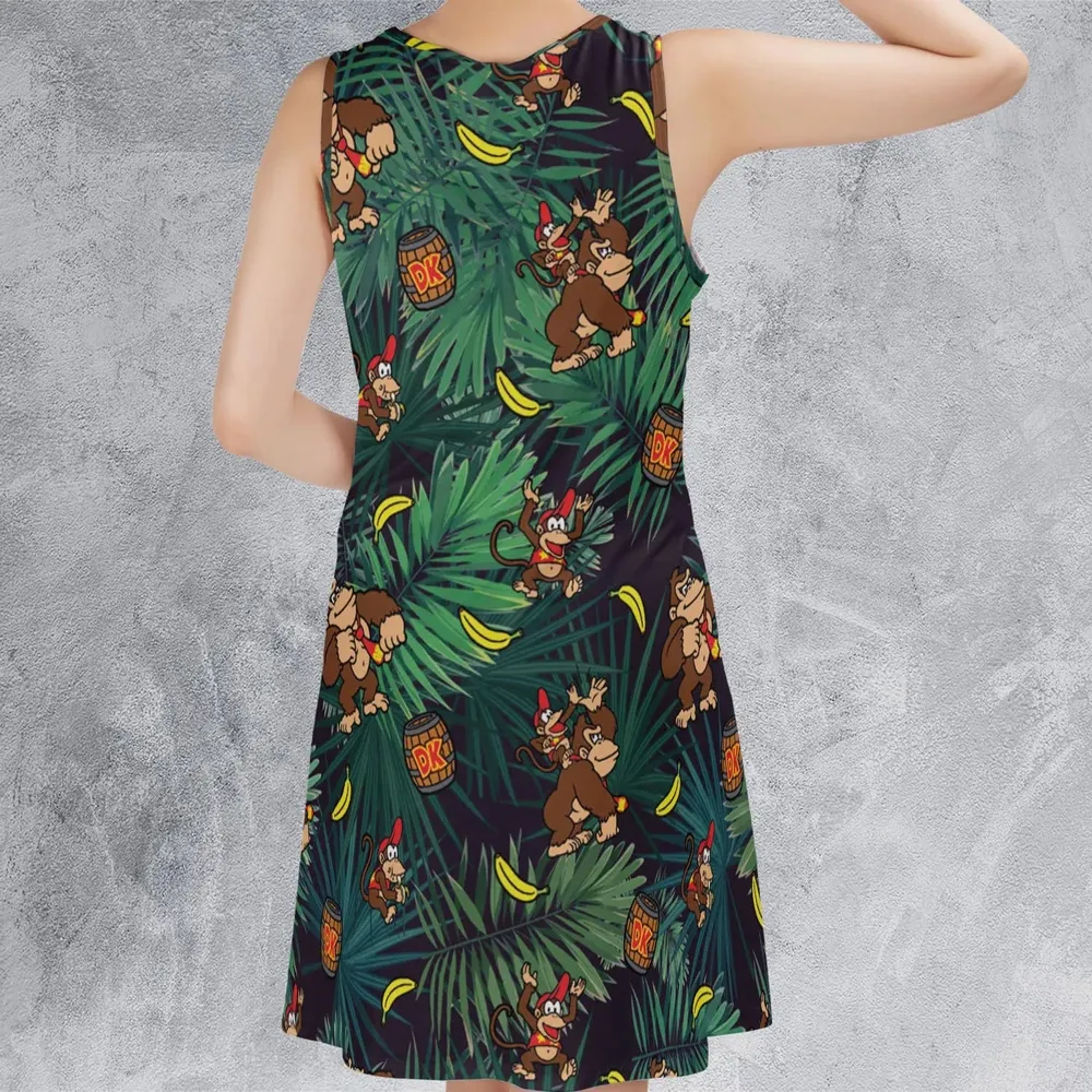 Donkey Kong Nintendo Video Games Sleeveless Dress - 3
