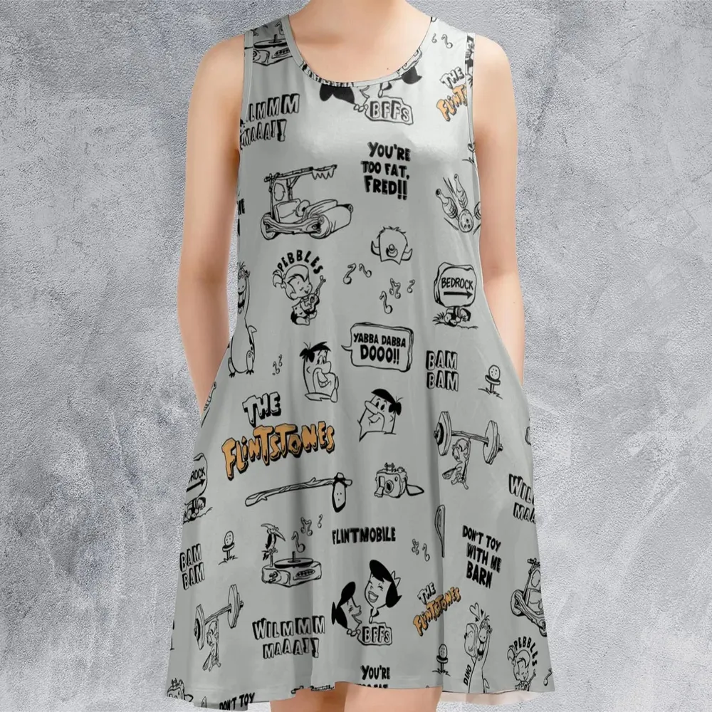 Don't Toy with Me Barn The Flintstones Sleeveless Dress - 2