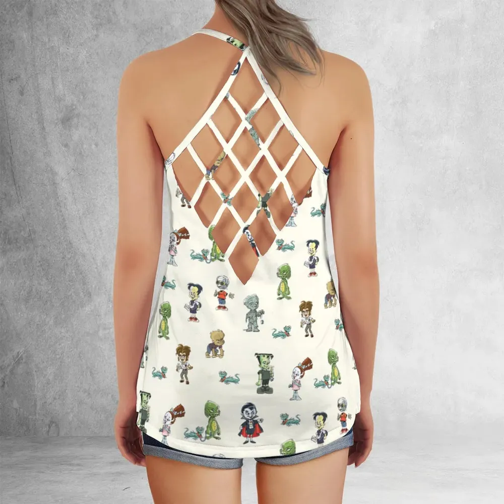 Classic Universal Monster Babies Criss Cross Tank Top - 3