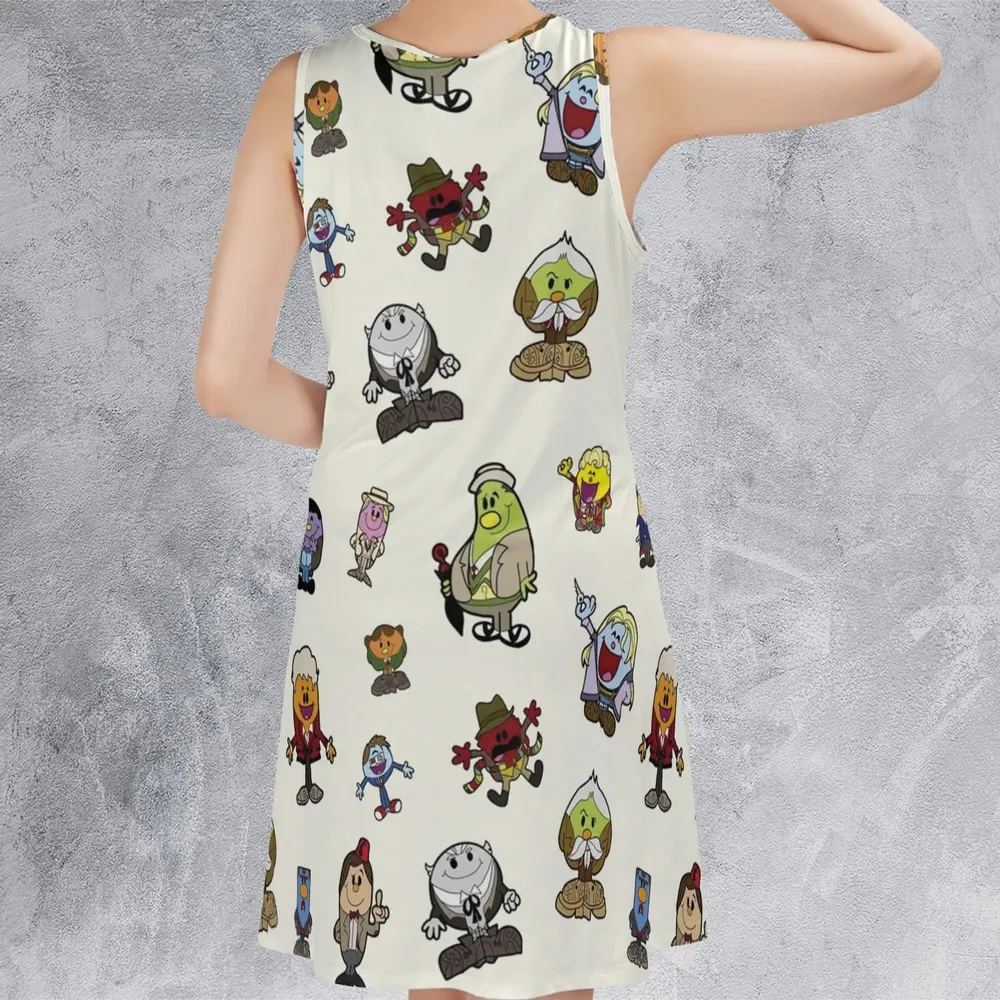 Doctor Who and Mr Men Pattern Sleeveless Dress - 3