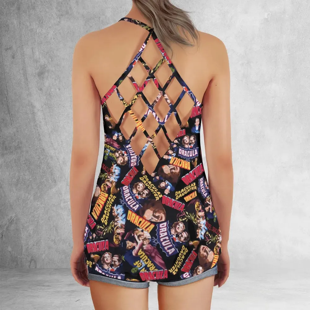 Classic Horror Films Criss Cross Tank Top - 3