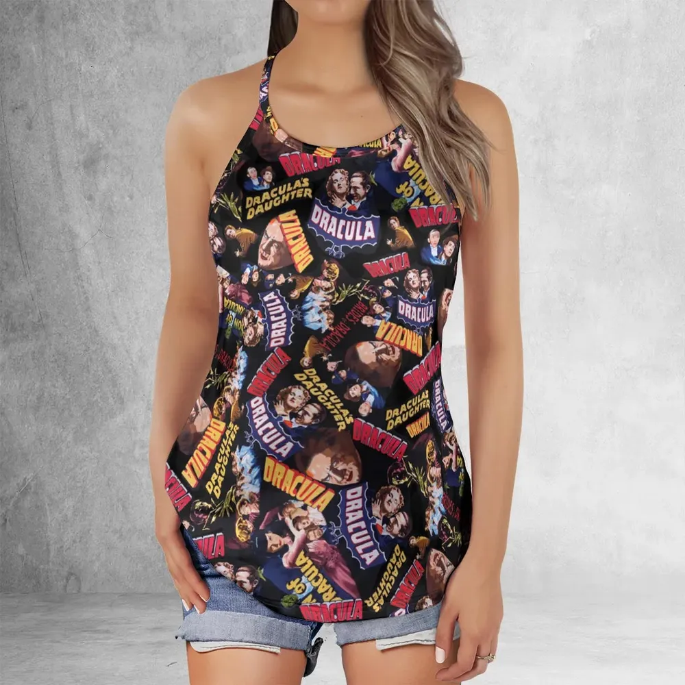 Classic Horror Films Criss Cross Tank Top - 2
