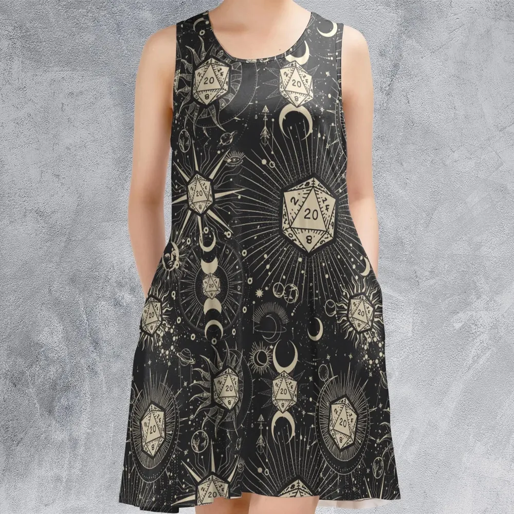 Diceyverse Dice RPG DND Sleeveless Dress - 2