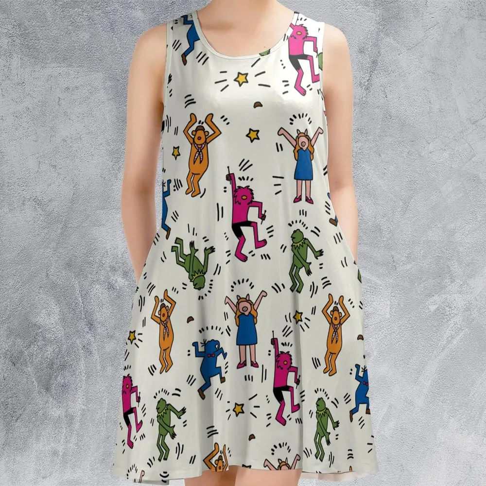 Dancing Muppets The Muppets Characters Sleeveless Dress - 2