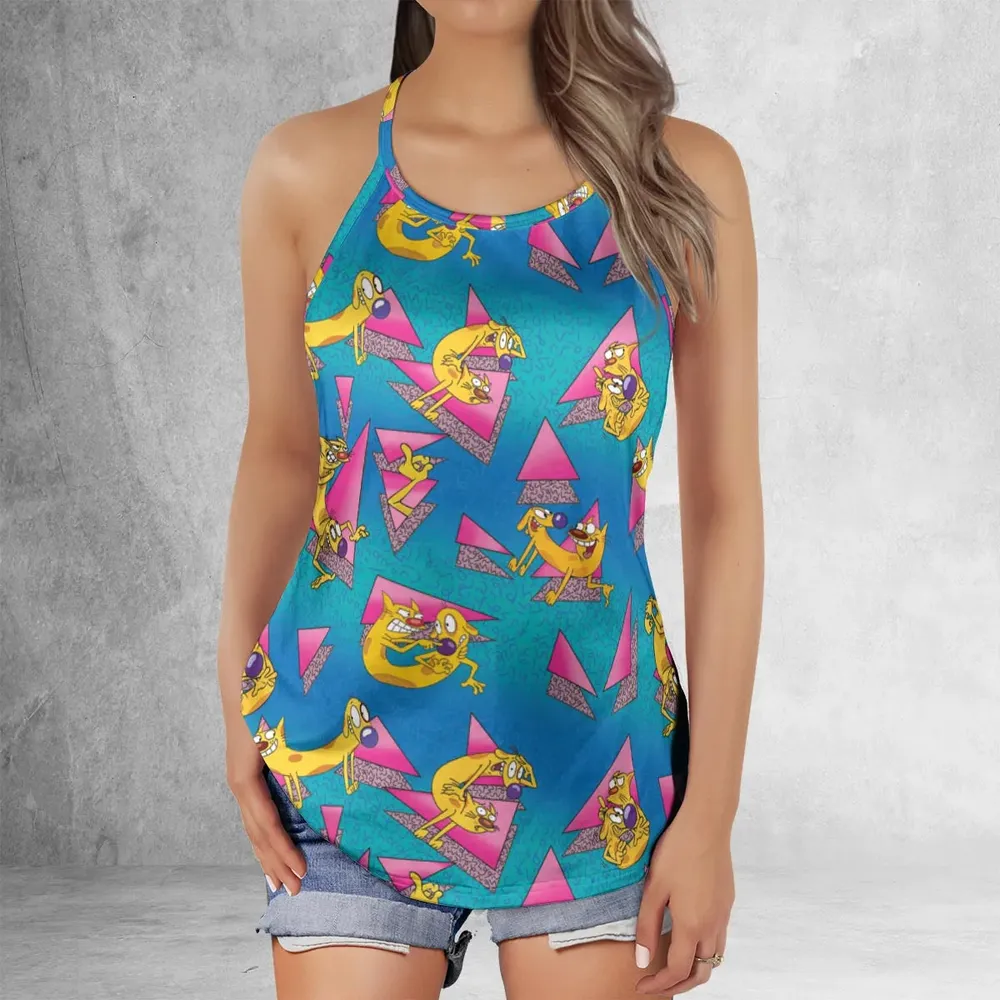 CatDog Nickelodeon Pattern Criss Cross Tank Top - 2