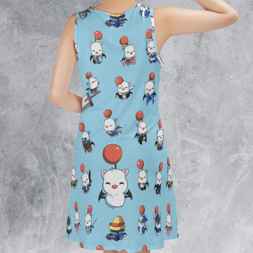 Cute Moogle Final Fantasy Sleeveless Dress - 3