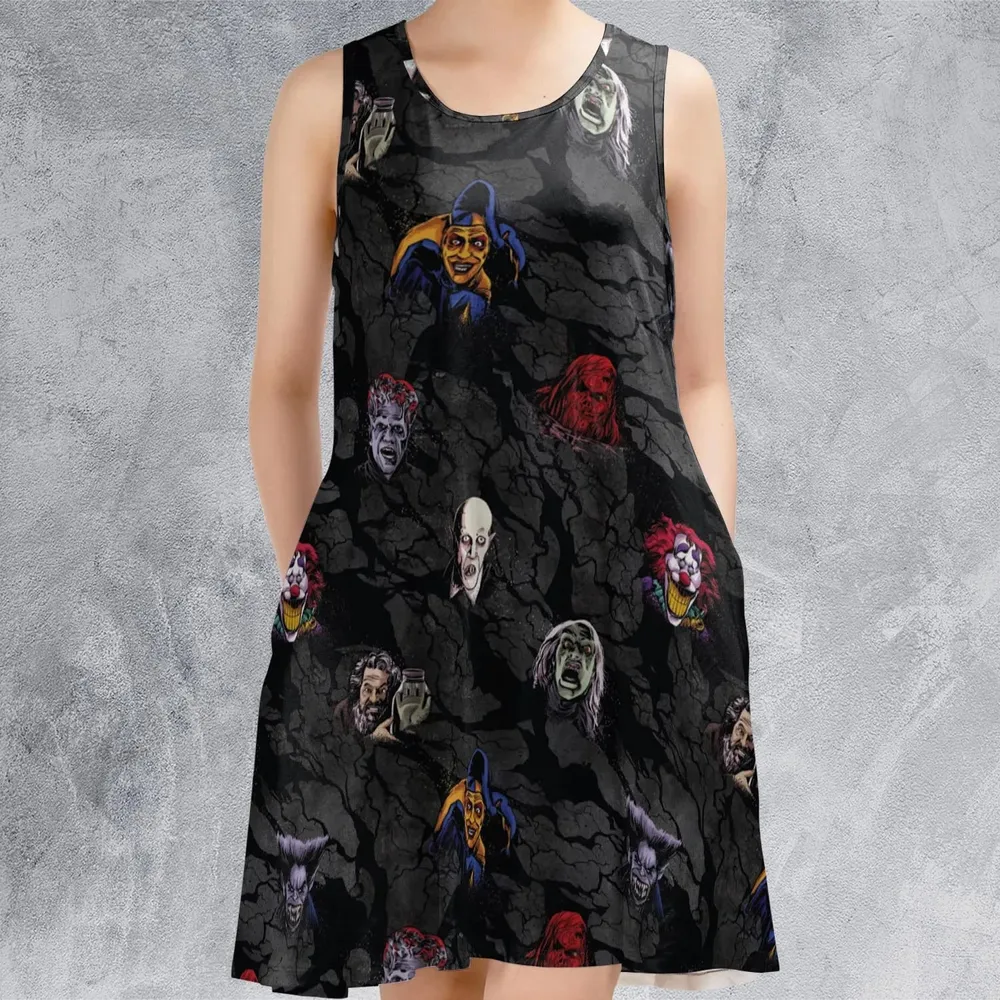 Cult Movie Characters Ghastly Grinner Nosferatu Sleeveless Dress - 2