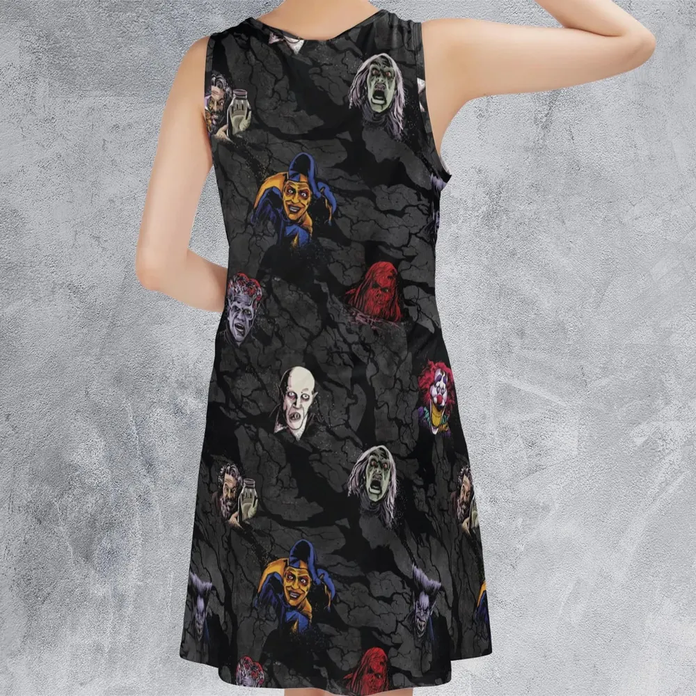 Cult Movie Characters Ghastly Grinner Nosferatu Sleeveless Dress - 3