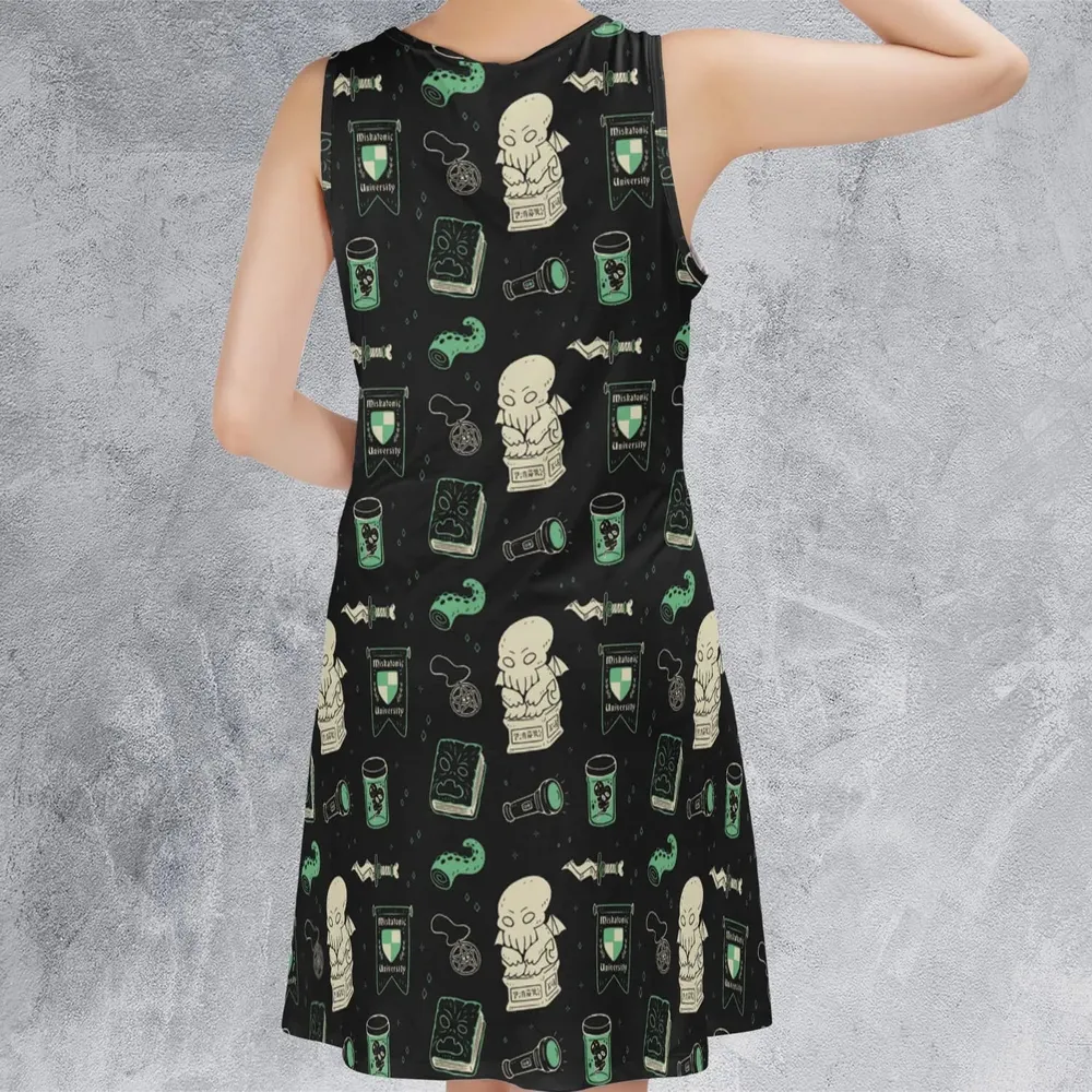 Cthulhu H.P Lovecraft Miskatonic University Sleeveless Dress - 3