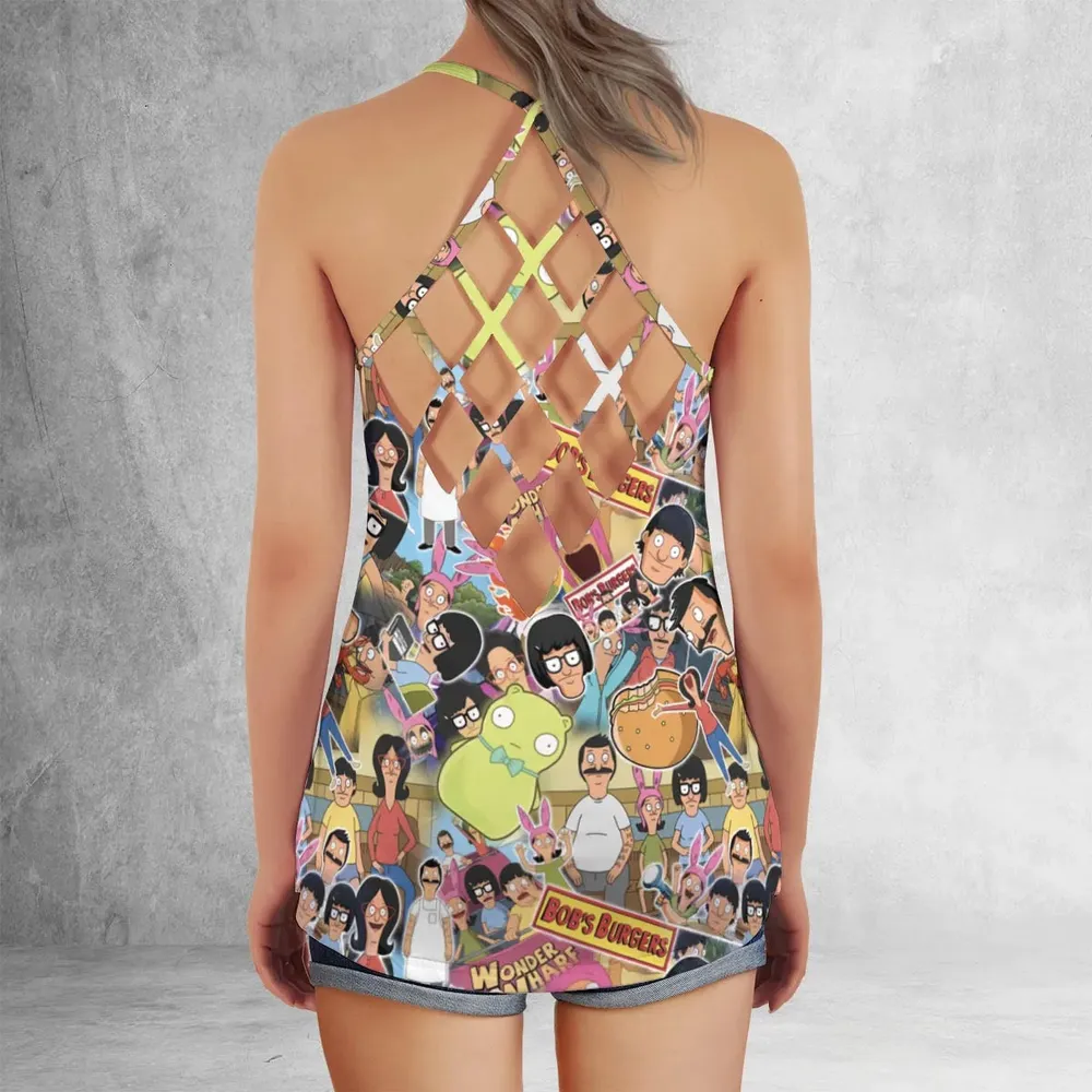 Bob's Burger Wonder Wharf Criss Cross Tank Top - 3