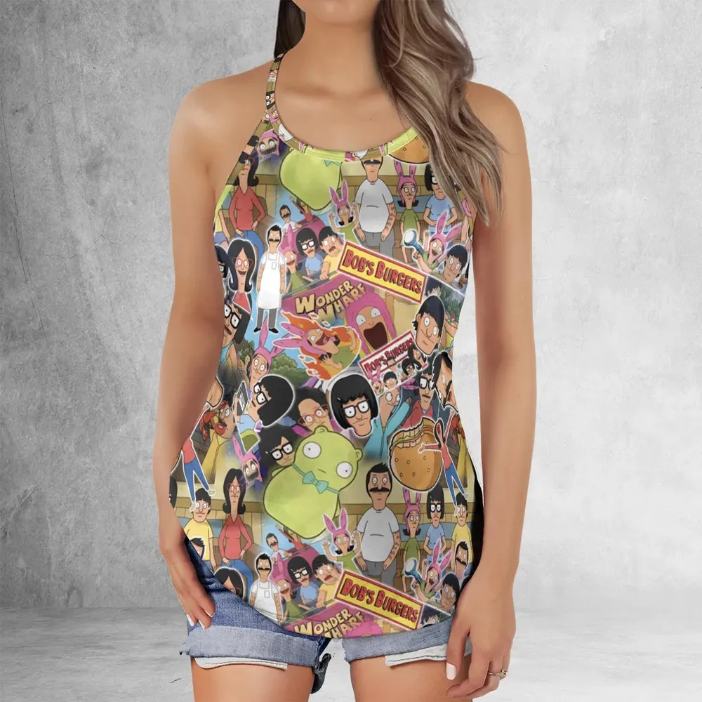 Bob's Burger Wonder Wharf Criss Cross Tank Top - 2