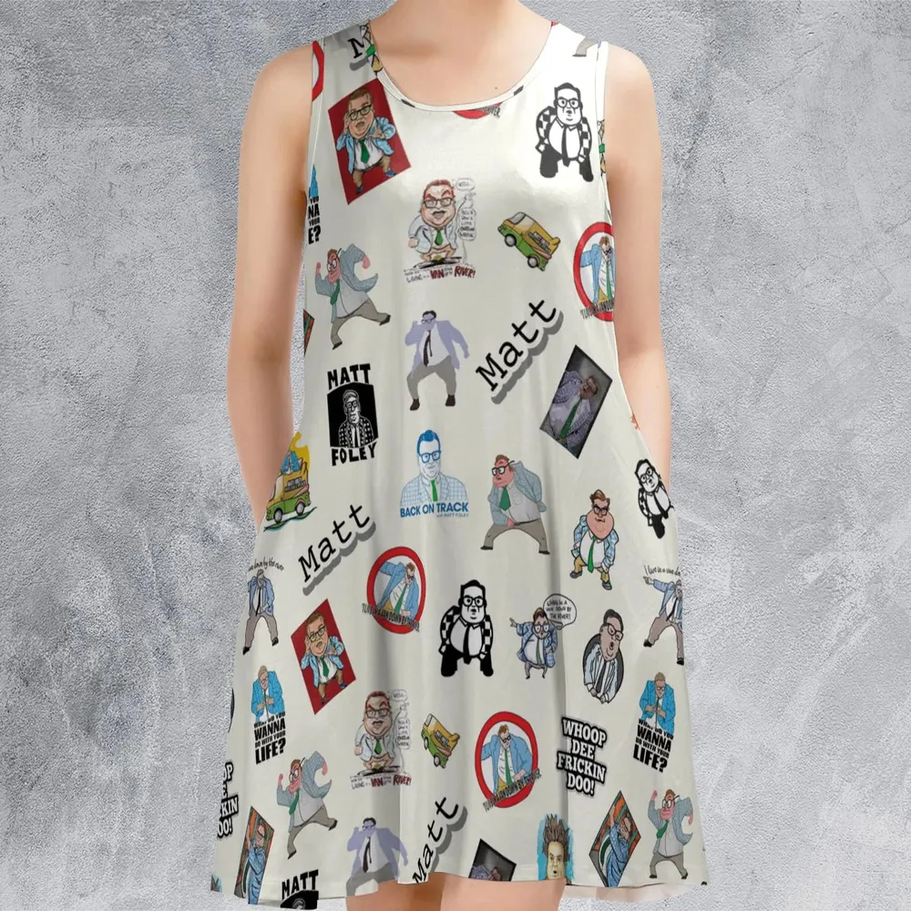 Chris Farley Matt Foley Motivational SNL Sleeveless Dress - 2