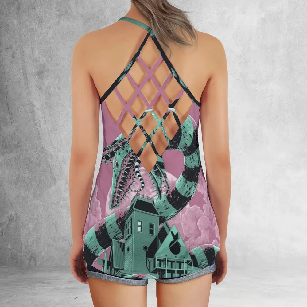 Beetlejuice Criss Cross Tank Top - 3