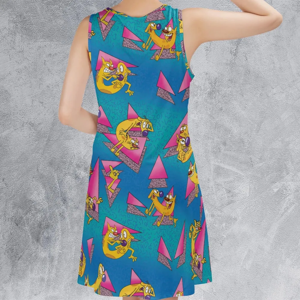CatDog Nickelodeon Pattern Sleeveless Dress - 3