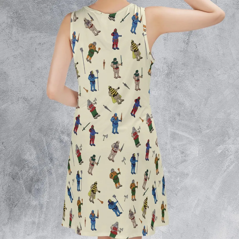 Carl In Masters Of The Universe Pattern Sleeveless Dress - 3