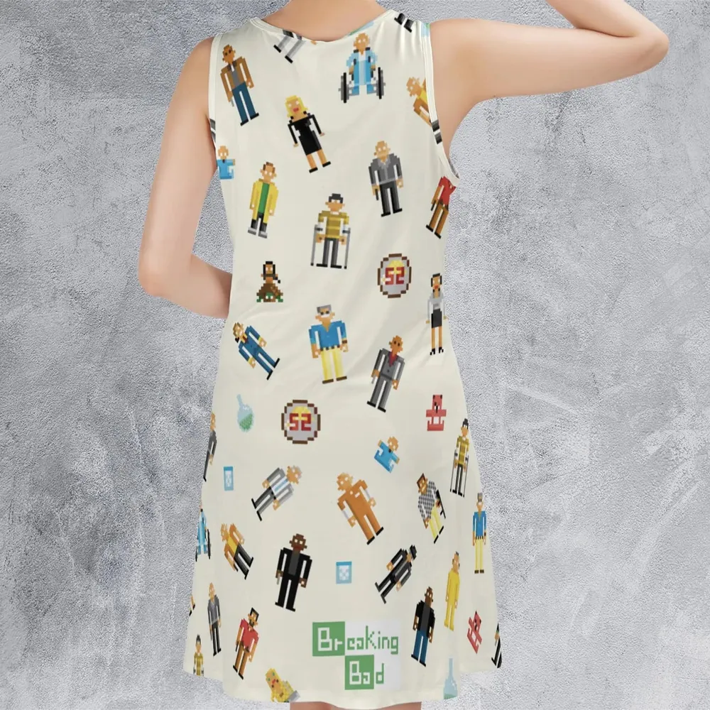 Breaking Bad in Pixels Pattern Sleeveless Dress - 3