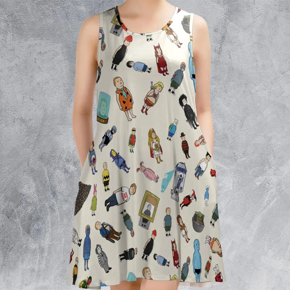Bobby Hill King Of The Hill Pattern Sleeveless Dress - 2