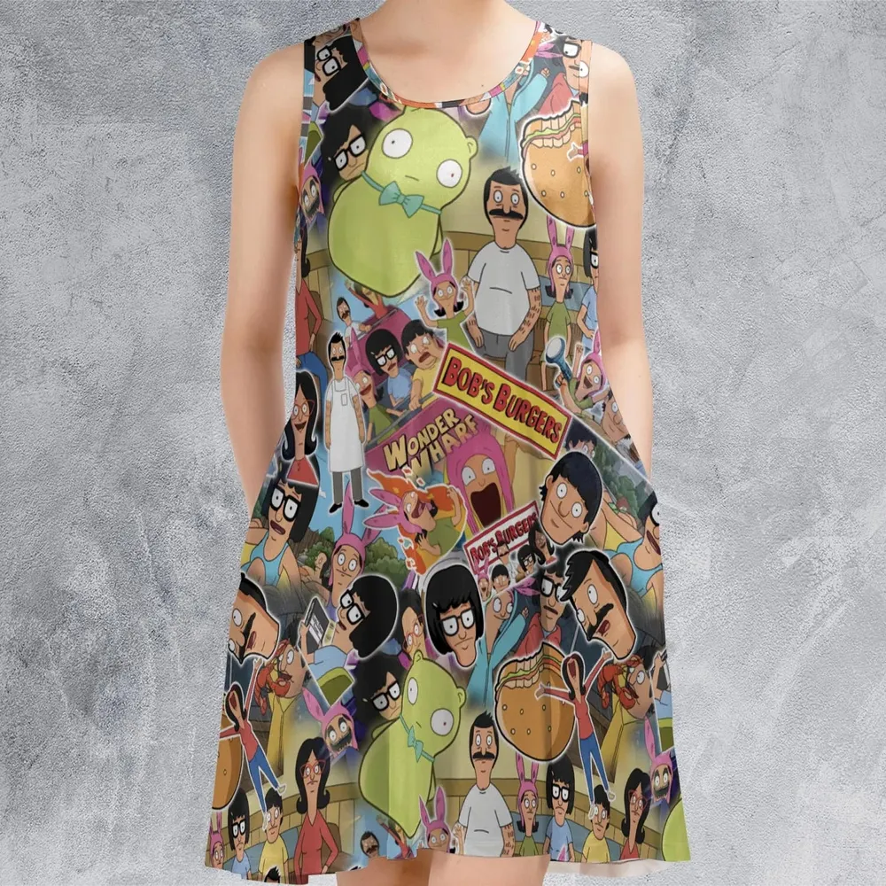 Bob's Burger Wonder Wharf Sleeveless Dress - 2