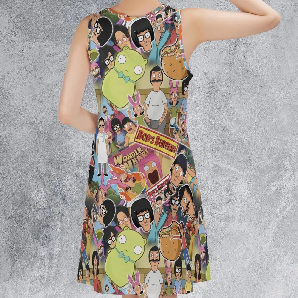 Bob's Burger Wonder Wharf Sleeveless Dress - 3