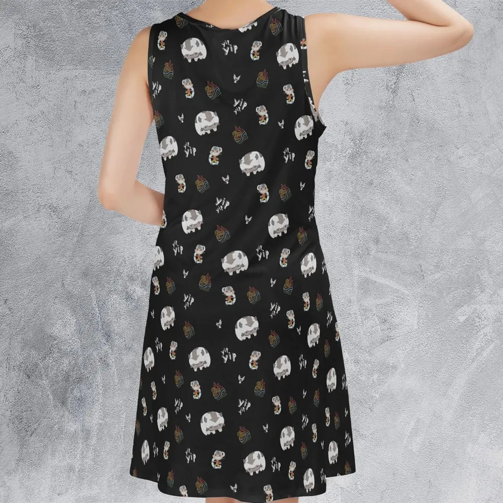 Appa Yip Yip Avatar Pattern Sleeveless Dress - 3