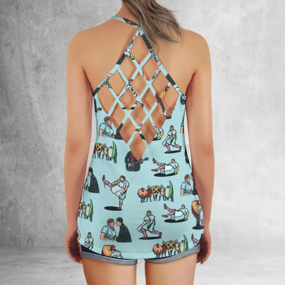Lunch Lady Land SNL Criss Cross Tank Top - 3