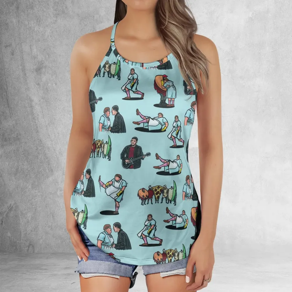 Lunch Lady Land SNL Criss Cross Tank Top - 2
