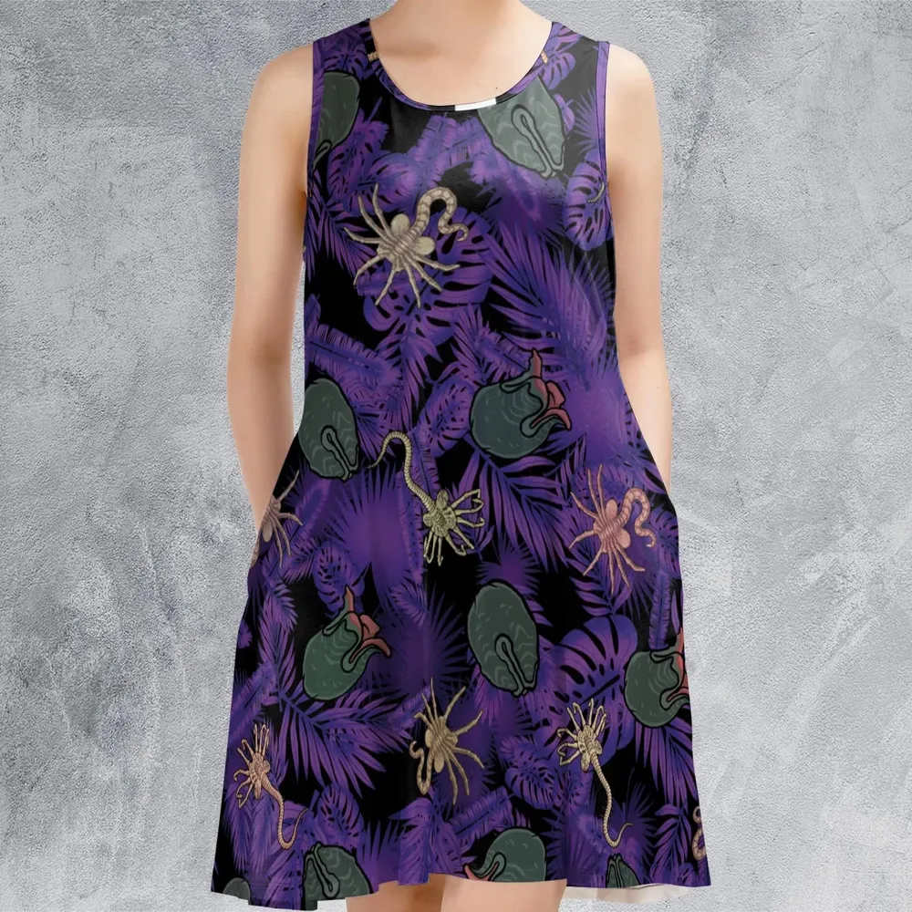 Alien Facehugger Ovomorph Sleeveless Dress - 2
