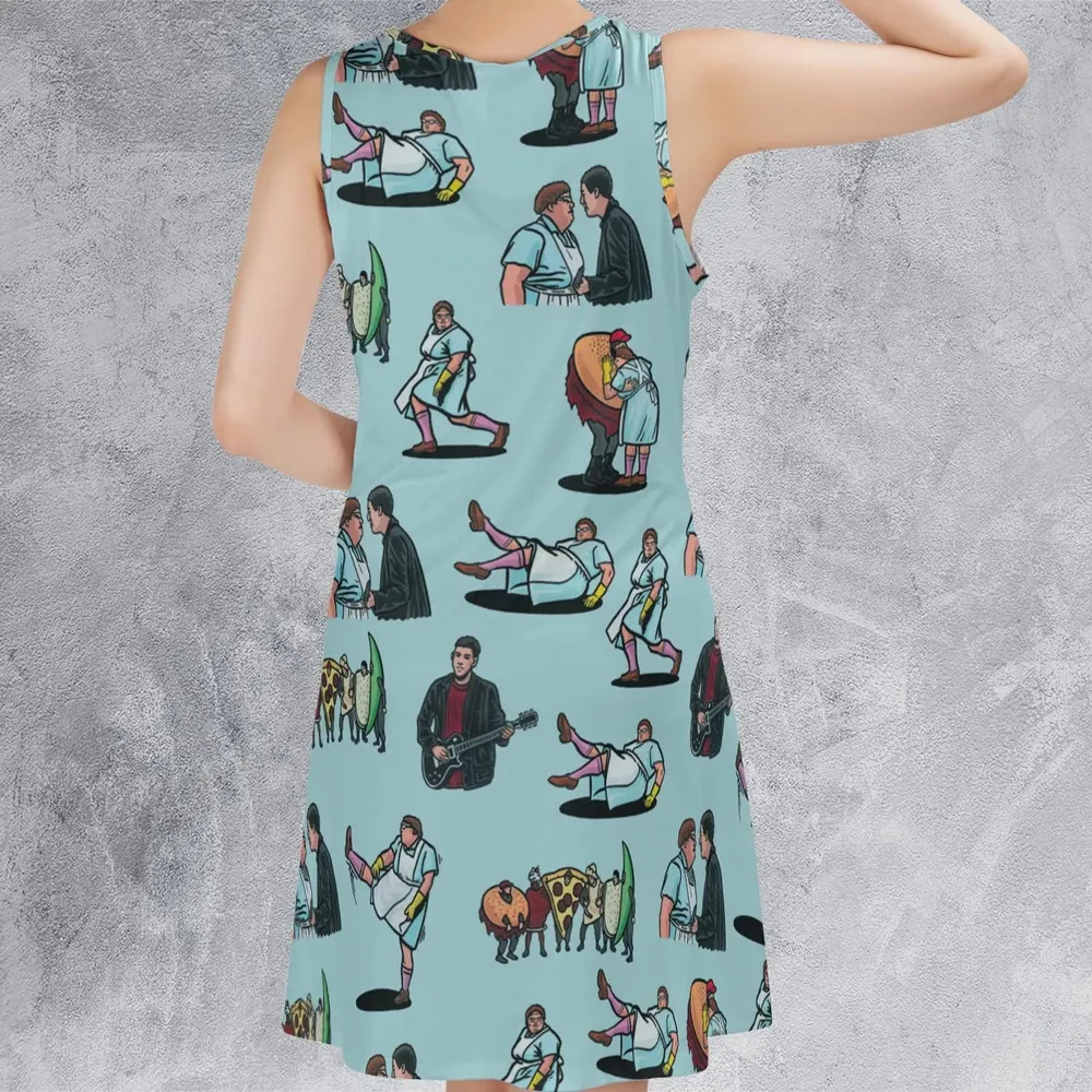 Lunch Lady Land SNL Sleeveless Dress - 3