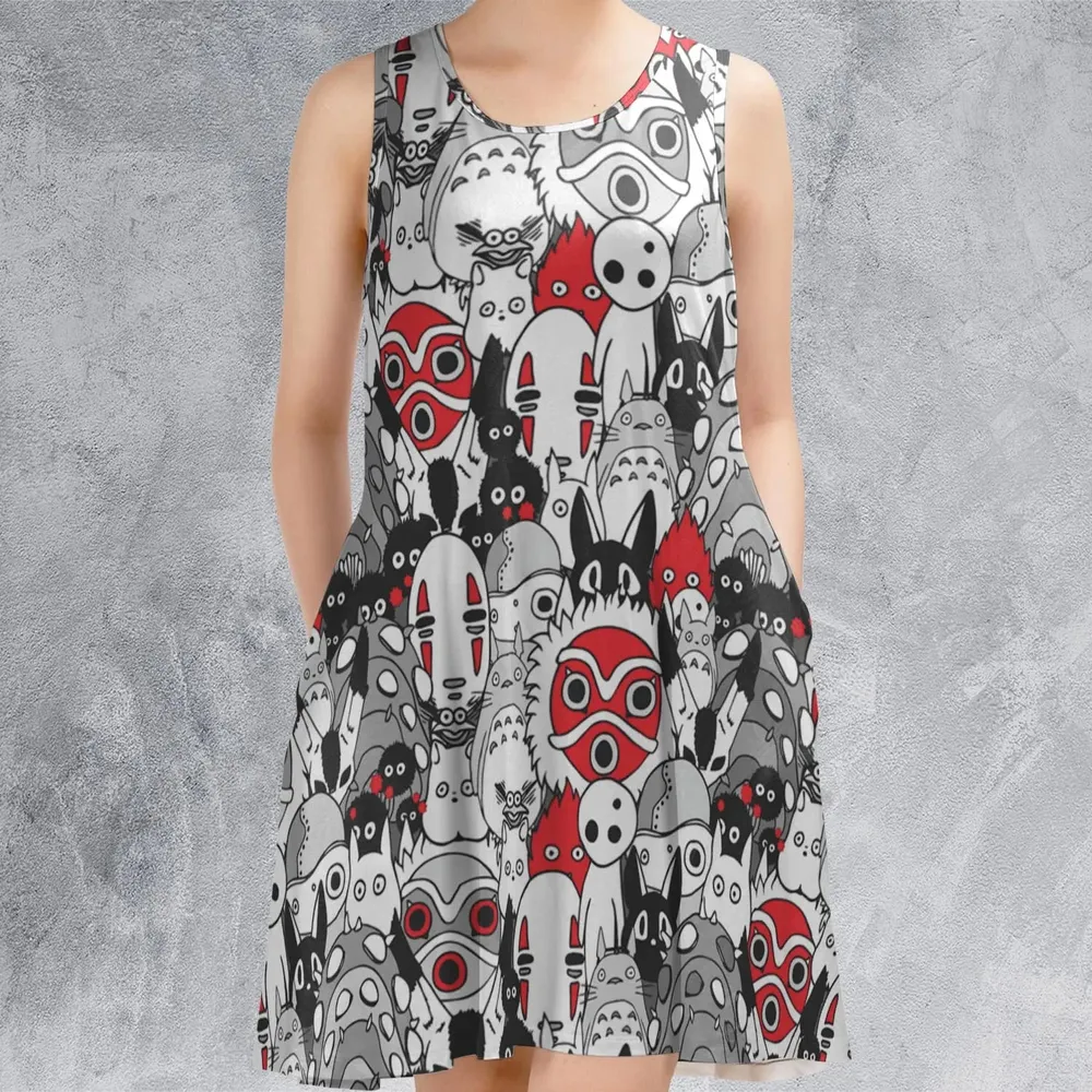 Magic Beasts Sleeveless Dress - 2