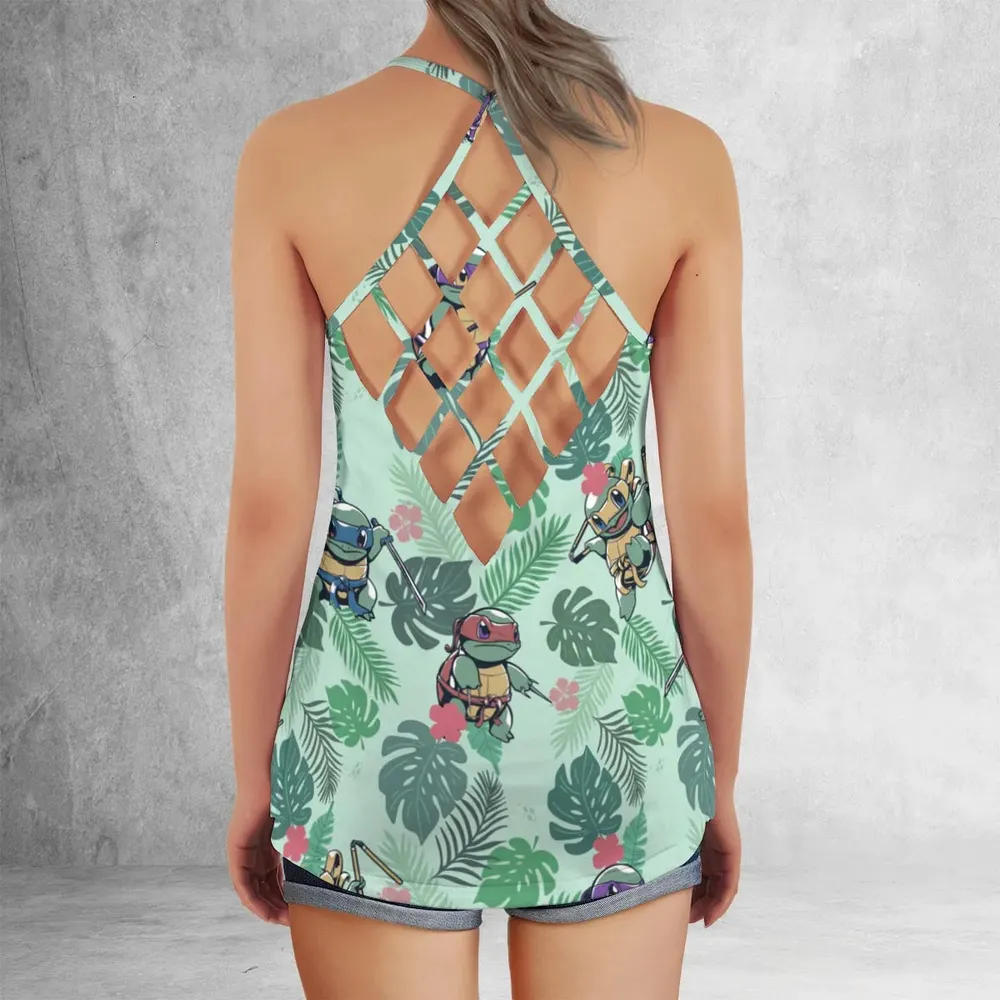 Teenage Mutant Ninja Squirtle Criss Cross Tank Top - 3
