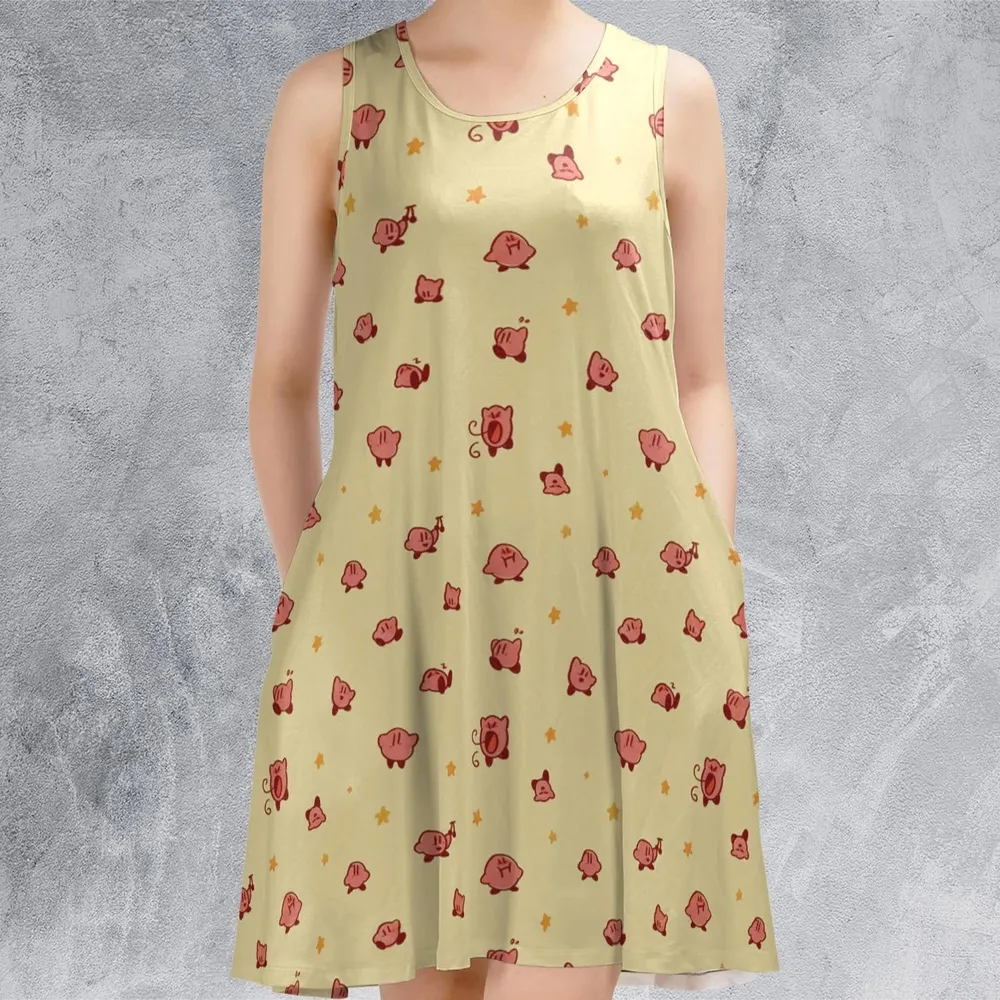Nintendo Kirby Pattern Sleeveless Dress - 2