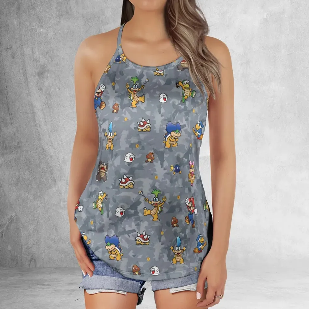 Super Mario Nintendo Video Game Criss Cross Tank Top - 2