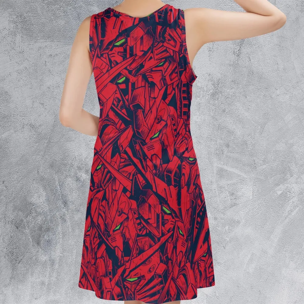 Gundam Camo Magenta Gundam Sleeveless Dress - 3