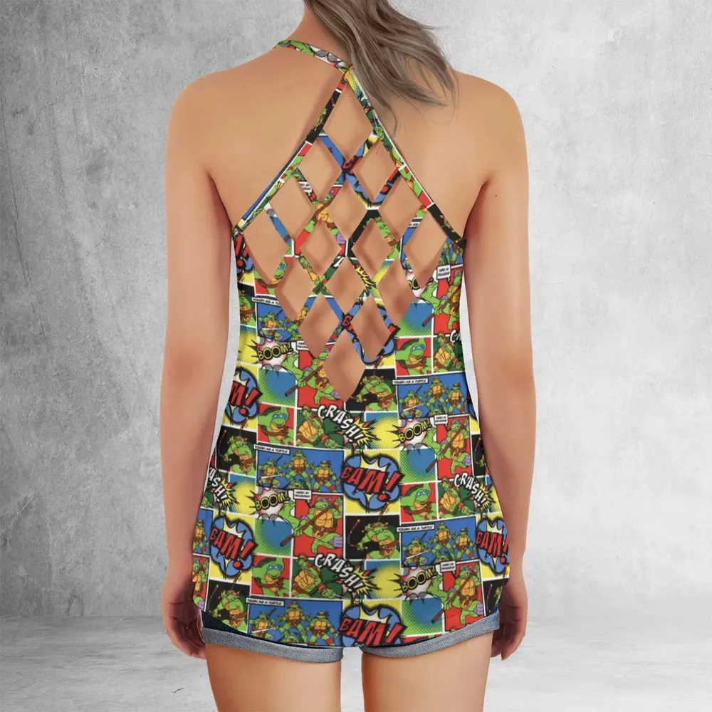Teenage Mutant Ninja Turtles Comic Criss Cross Tank Top - 3