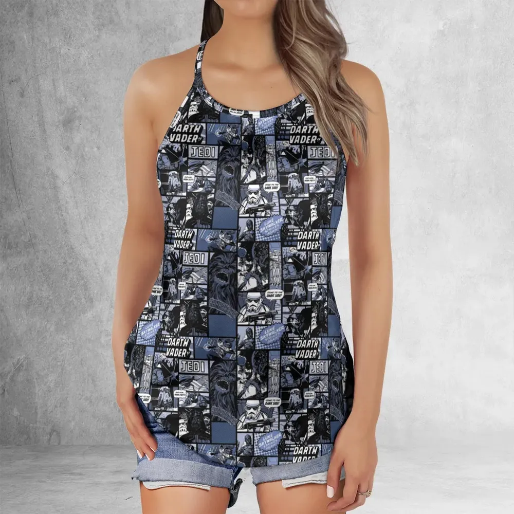 Star Wars Dark Side Comic Criss Cross Tank Top - 2