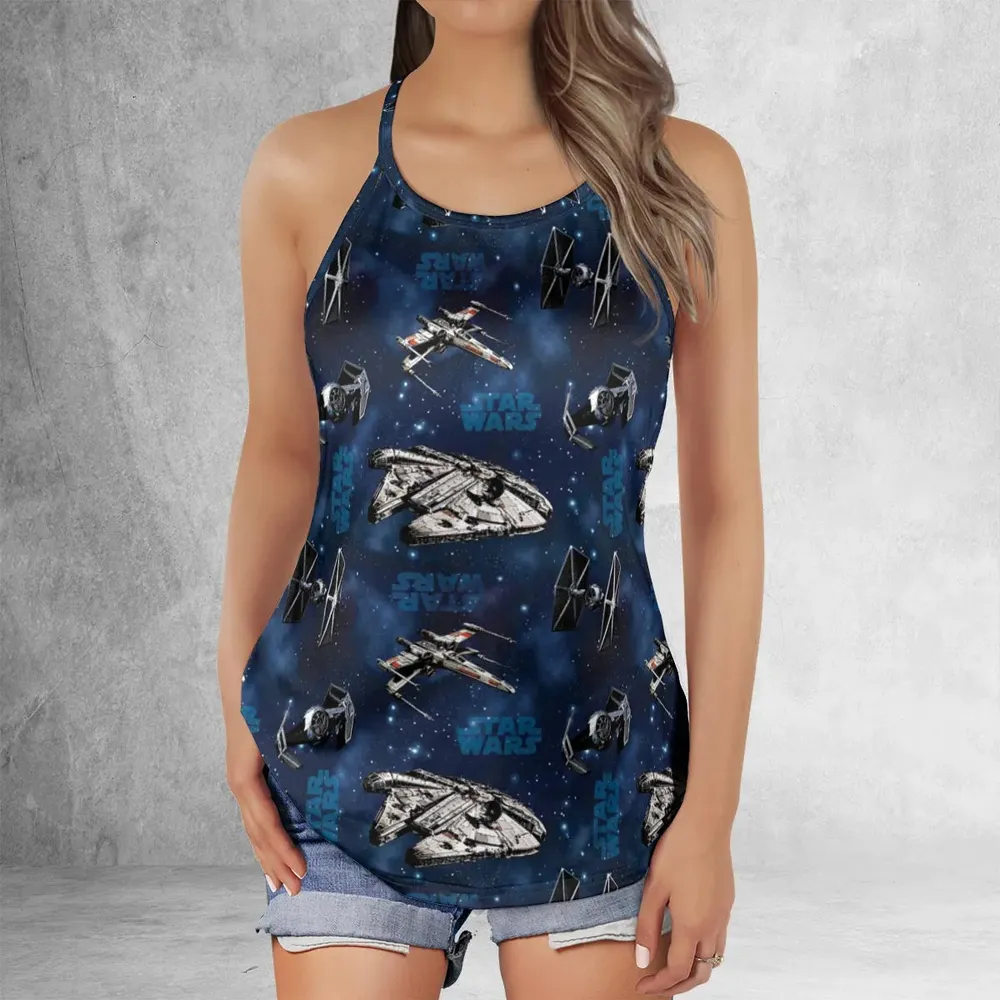 Star Wars Ships Pattern Criss Cross Tank Top - 2
