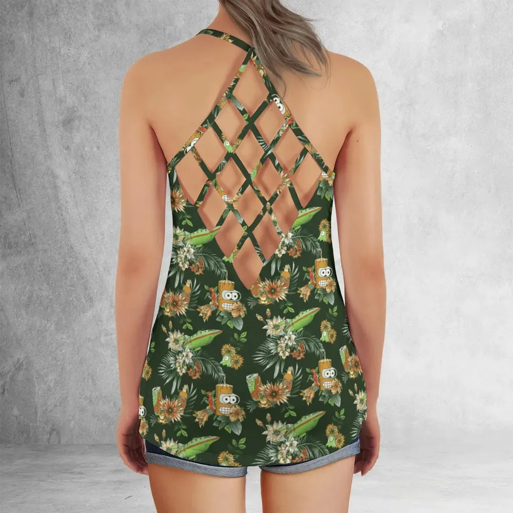 The Year 3000 Bender Futurama Criss Cross Tank Top - 3