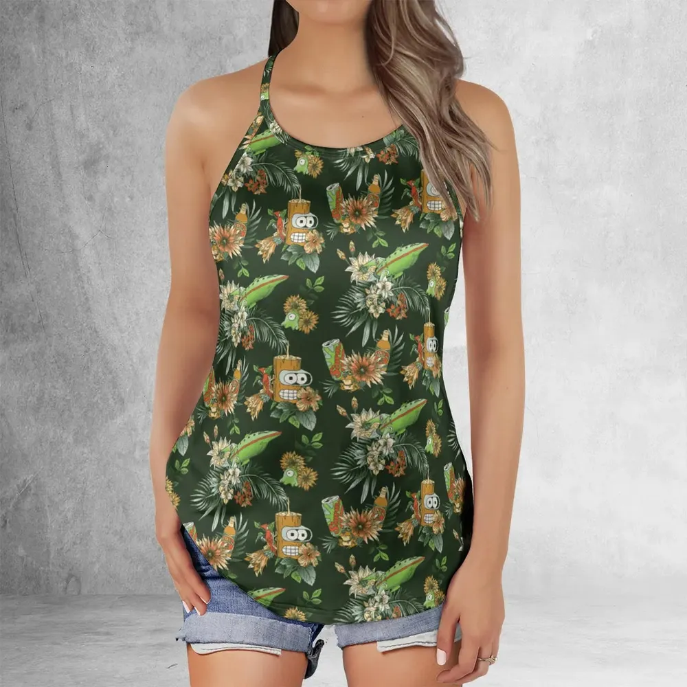 The Year 3000 Bender Futurama Criss Cross Tank Top - 2