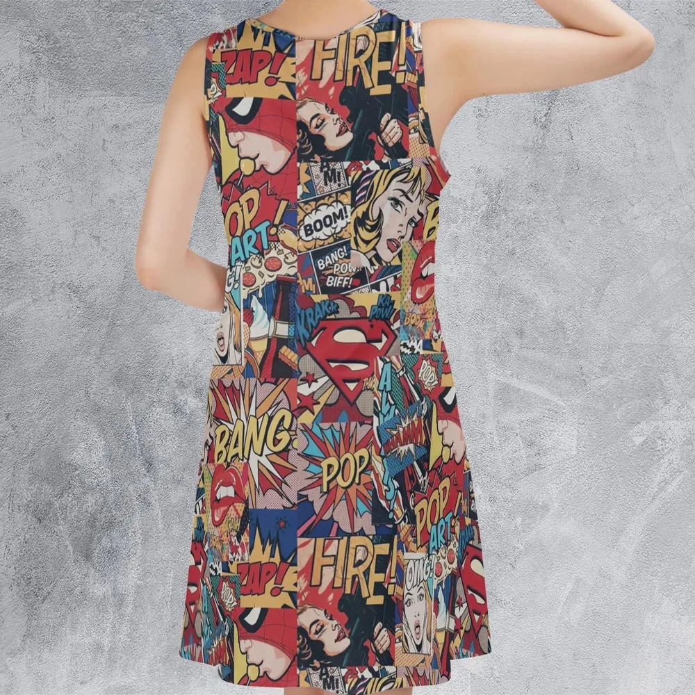 Pop Art Sleeveless Dress - 3