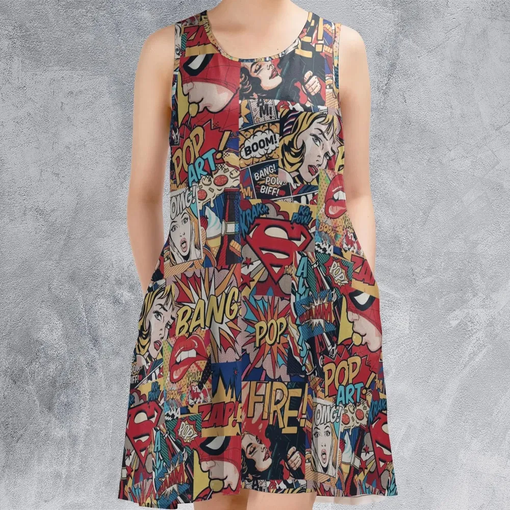 Pop Art Sleeveless Dress - 2