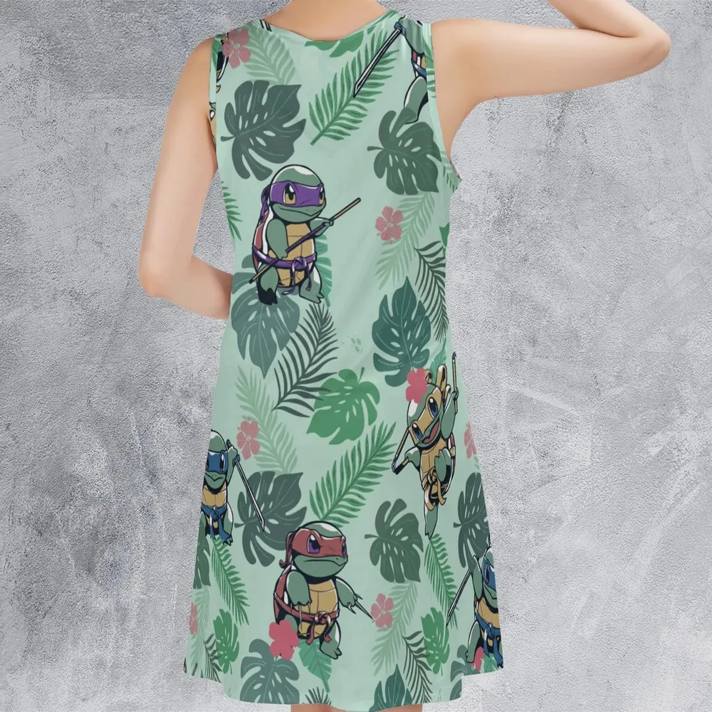 Teenage Mutant Ninja Squirtle Sleeveless Dress - 3
