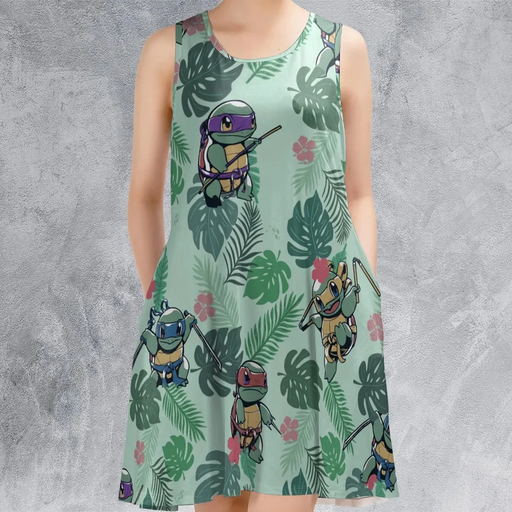 Teenage Mutant Ninja Squirtle Sleeveless Dress - 2