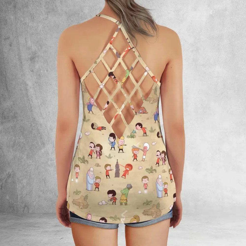 Pyramid America Star Trek Characters Criss Cross Tank Top - 3
