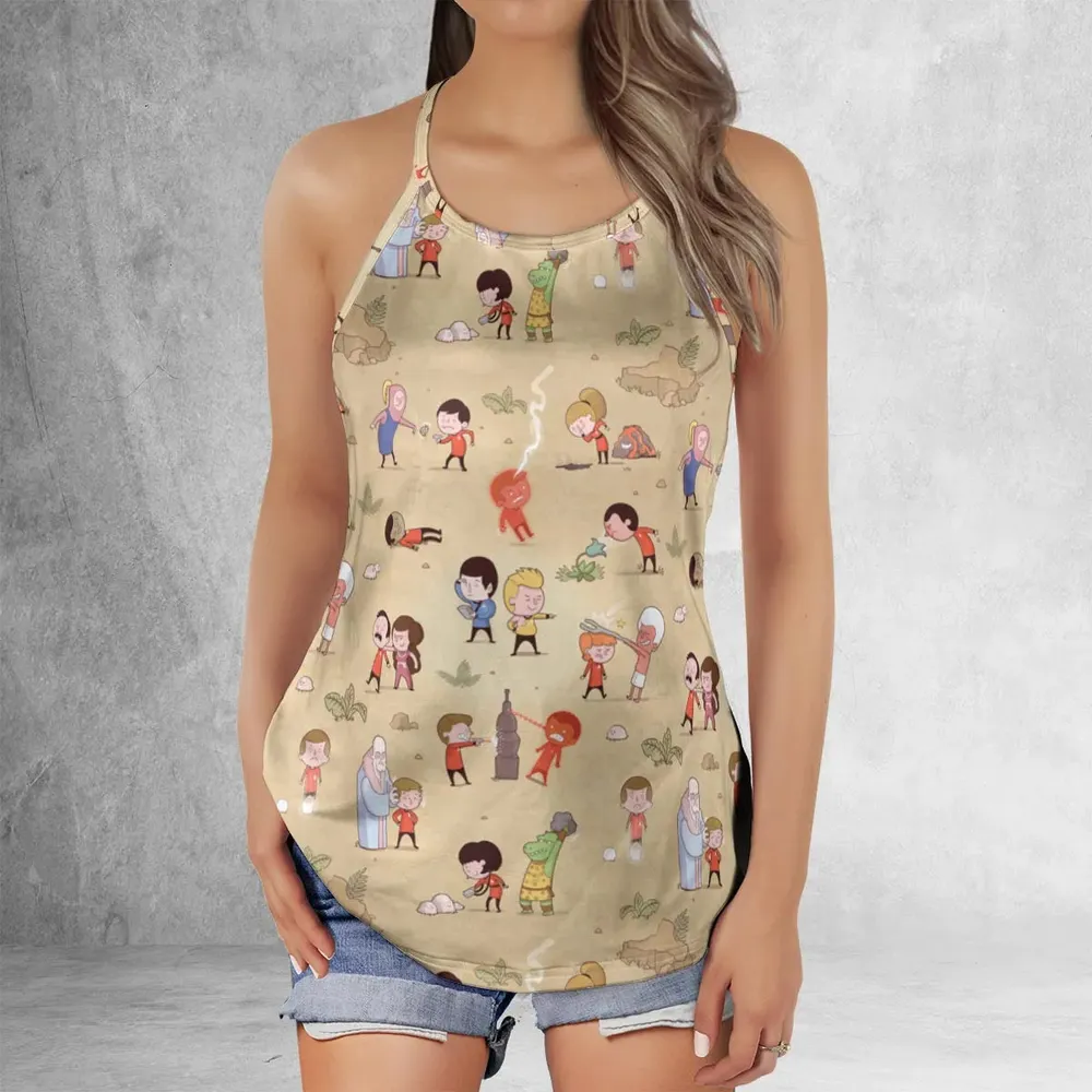 Pyramid America Star Trek Characters Criss Cross Tank Top - 2