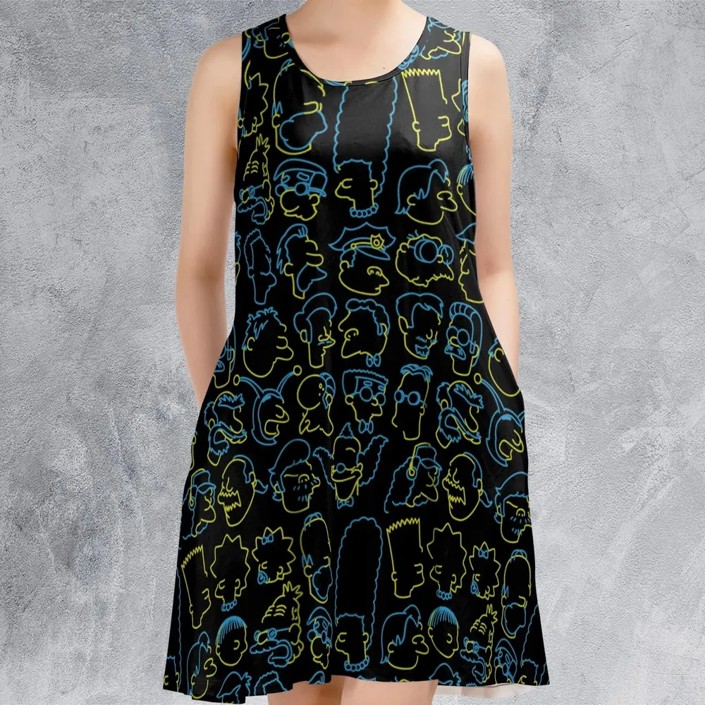 The Simpsons Neon Sleeveless Dress - 2
