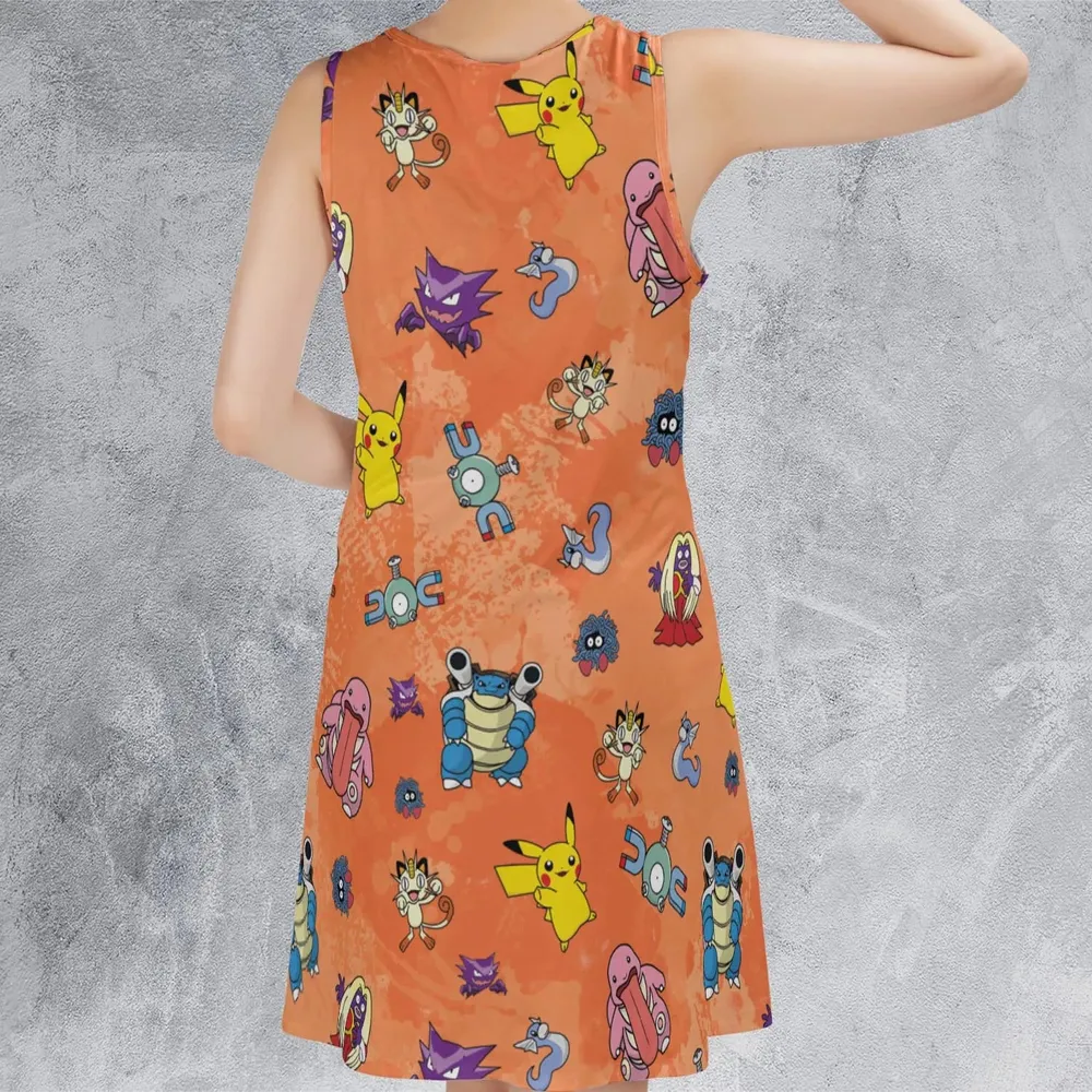 Pokemon Character Scatter Sleeveless Dress - 3