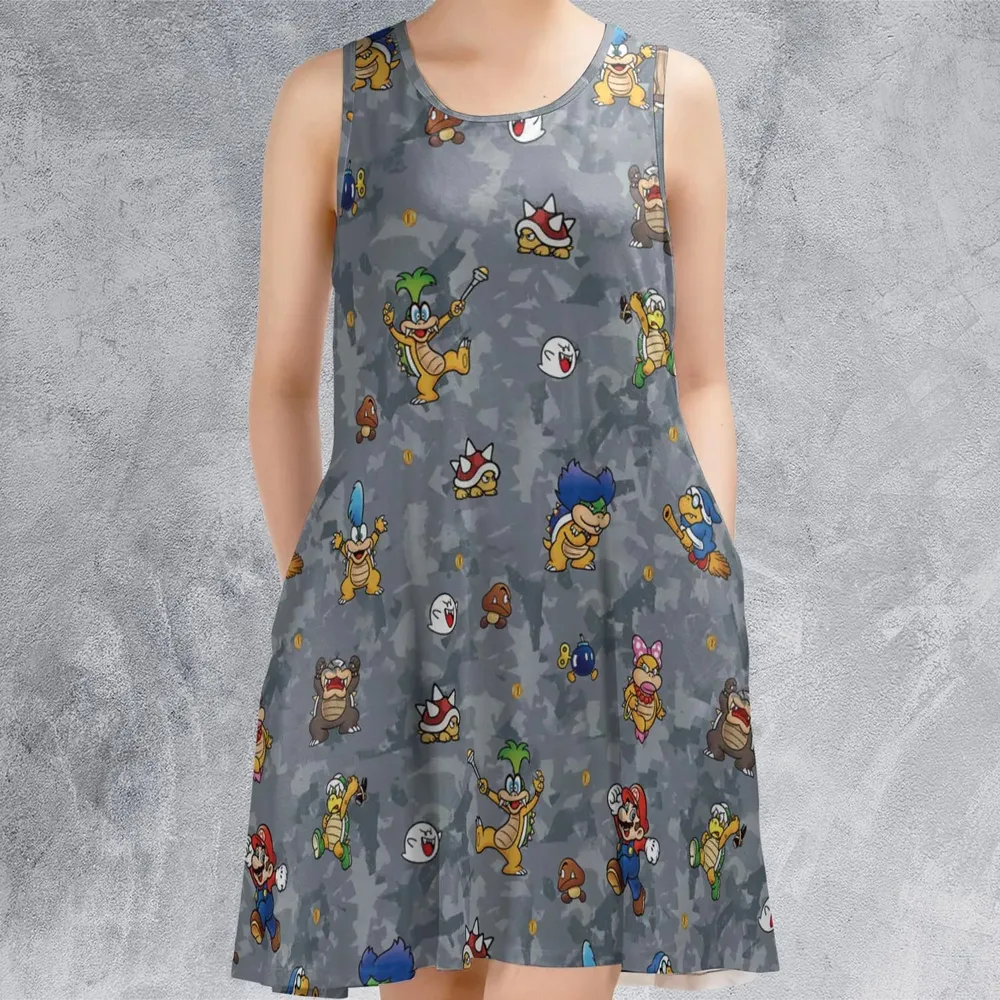 Super Mario Nintendo Video Game Sleeveless Dress - 2
