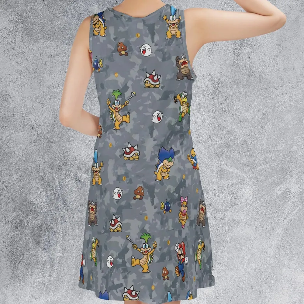Super Mario Nintendo Video Game Sleeveless Dress - 3